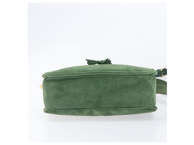 Céline CELINE Schultertasche Suede Green Gold Tone Auth gh2386 Grün - Ansicht 6