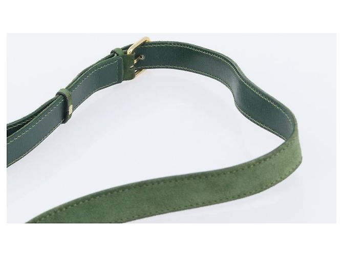 Céline CELINE Schultertasche Suede Green Gold Tone Auth gh2386 Grün - Ansicht 9