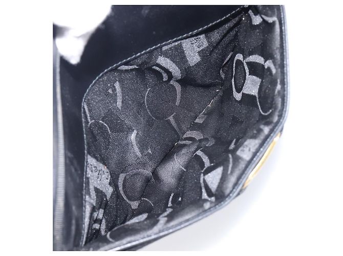 Borsa a tracolla Salvatore Ferragamo Vala in pelle nera e oro Auth bs37160 Nero - vista 26