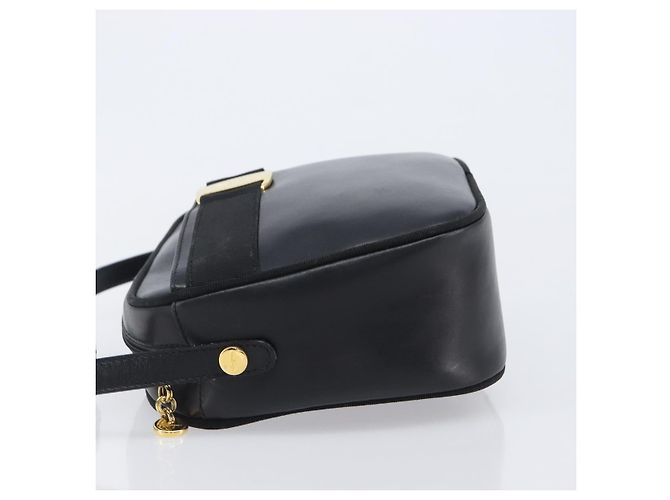 Borsa a tracolla Salvatore Ferragamo Vala in pelle nera e oro Auth bs37160 Nero - vista 4