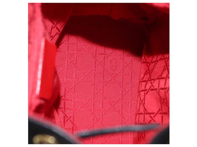 Zaino Christian Dior in pelle nera e oro Auth 204161A Nero D'oro - vista 11