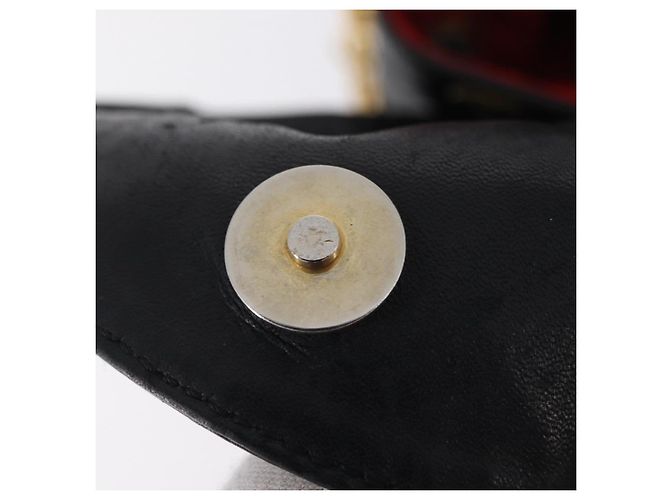 Zaino Christian Dior in pelle nera e oro Auth 204161A Nero D'oro - vista 19