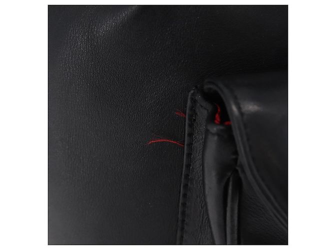 Zaino Christian Dior in pelle nera e oro Auth 204161A Nero D'oro - vista 2