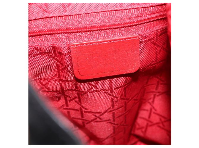 Zaino Christian Dior in pelle nera e oro Auth 204161A Nero D'oro - vista 21