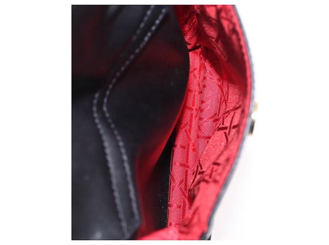 Zaino Christian Dior in pelle nera e oro Auth 204161A Nero D'oro - vista 26