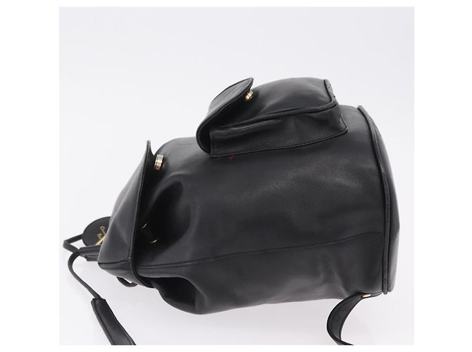 Zaino Christian Dior in pelle nera e oro Auth 204161A Nero D'oro - vista 5