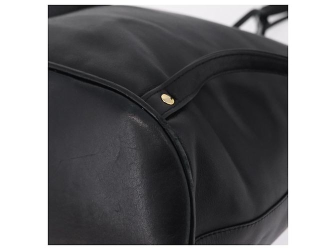Zaino Christian Dior in pelle nera e oro Auth 204161A Nero D'oro - vista 9