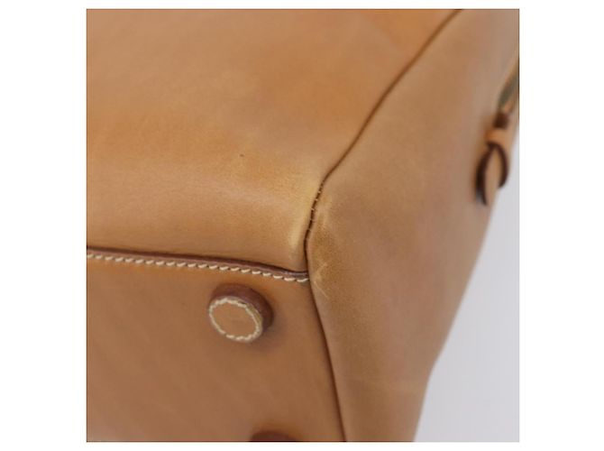 Sac à main PRADA en cuir marron ton or Auth bs37098 - vue 10
