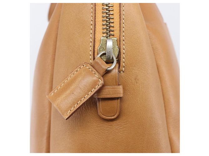 Sac à main PRADA en cuir marron ton or Auth bs37098 - vue 18