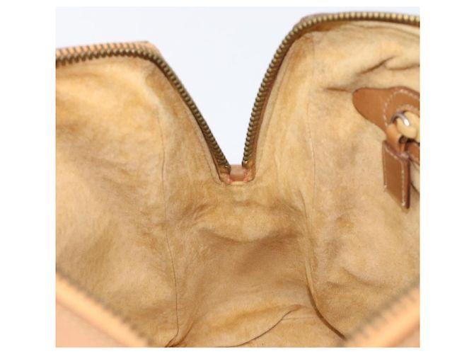 Sac à main PRADA en cuir marron ton or Auth bs37098 - vue 21