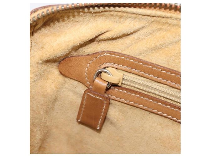 Sac à main PRADA en cuir marron ton or Auth bs37098 - vue 22