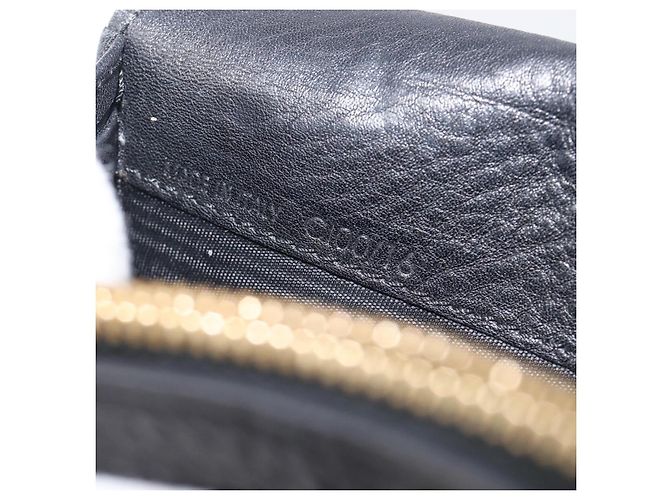 Céline Cartera larga CELINE de cuero dorado negro auténtica bs37228 - vista 12