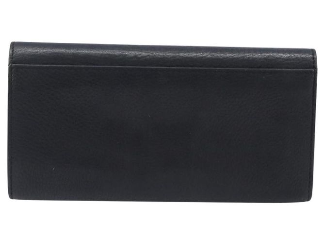 Céline Cartera larga CELINE de cuero dorado negro auténtica bs37228 - vista 2