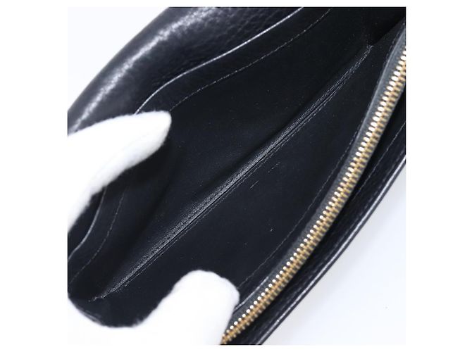 Céline Cartera larga CELINE de cuero dorado negro auténtica bs37228 - vista 21