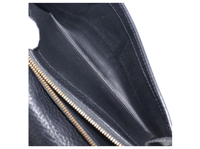 Céline Cartera larga CELINE de cuero dorado negro auténtica bs37228 - vista 23