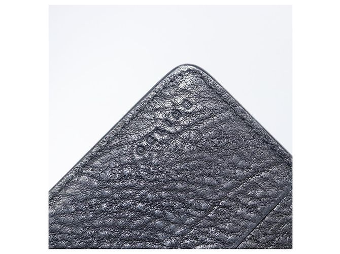 Céline Cartera larga CELINE de cuero dorado negro auténtica bs37228 - vista 24