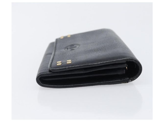 Céline Cartera larga CELINE de cuero dorado negro auténtica bs37228 - vista 3