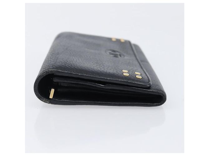 Céline Cartera larga CELINE de cuero dorado negro auténtica bs37228 - vista 4