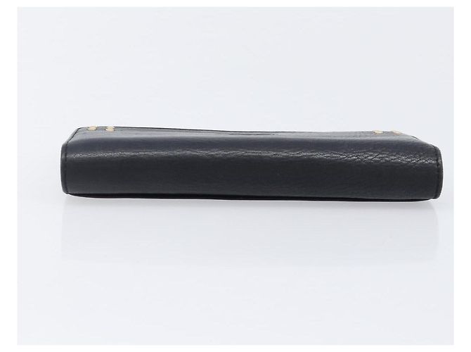 Céline Cartera larga CELINE de cuero dorado negro auténtica bs37228 - vista 5