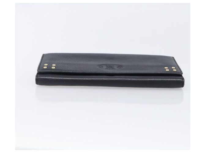 Céline Cartera larga CELINE de cuero dorado negro auténtica bs37228 - vista 6