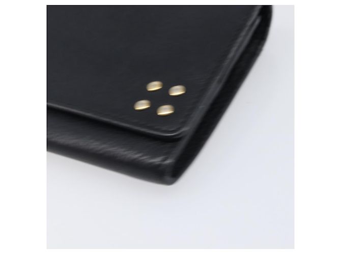 Céline Cartera larga CELINE de cuero dorado negro auténtica bs37228 - vista 7