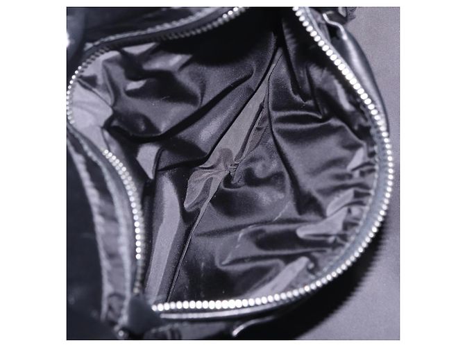 Bolso Tote PRADA Nappa Bomber de piel 2way Negro Plata Auth 204049M - vista 29