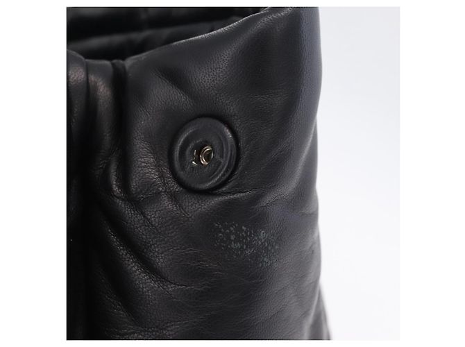 Bolso Tote PRADA Nappa Bomber de piel 2way Negro Plata Auth 204049M - vista 4