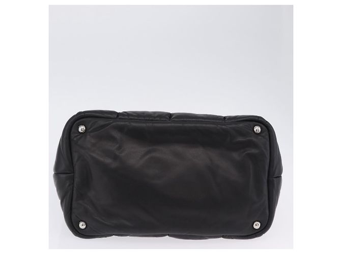 Bolso Tote PRADA Nappa Bomber de piel 2way Negro Plata Auth 204049M - vista 6