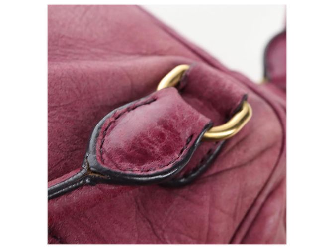Bolsa de Mão Miu Miu em Couro 2way Rosa Ouro Auth bs37189 Dourado - vista 16