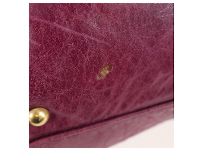 Bolsa de Mão Miu Miu em Couro 2way Rosa Ouro Auth bs37189 Dourado - vista 18