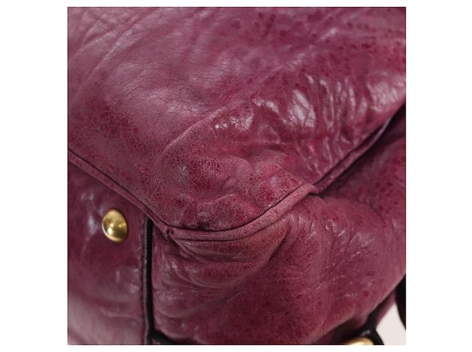Bolsa de Mão Miu Miu em Couro 2way Rosa Ouro Auth bs37189 Dourado - vista 22