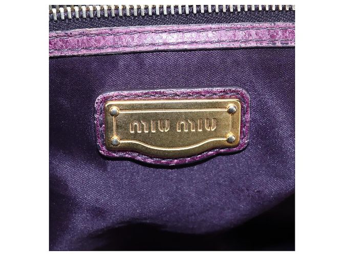 Bolsa de Mão Miu Miu em Couro 2way Rosa Ouro Auth bs37189 Dourado - vista 29