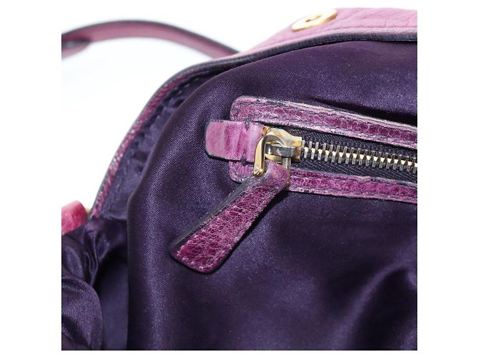 Bolsa de Mão Miu Miu em Couro 2way Rosa Ouro Auth bs37189 Dourado - vista 32