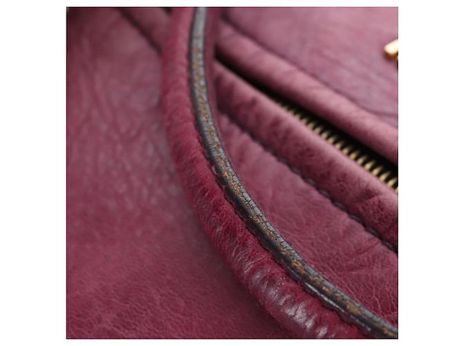 Bolsa de Mão Miu Miu em Couro 2way Rosa Ouro Auth bs37189 Dourado - vista 8