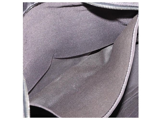 Hermès HERMES Her Line Tote MM Tote Bag Canvas Gray Silver Auth bs37333 Castaño Plata - vista 12