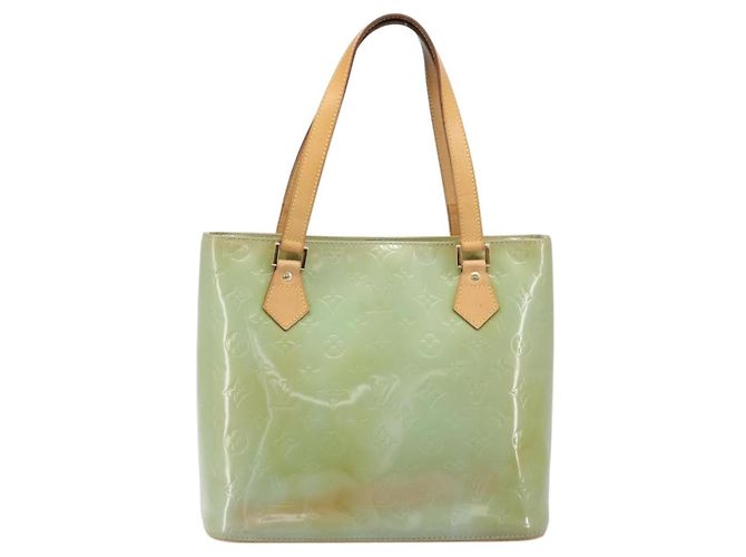 Borsa a mano LOUIS VUITTON Monogram Vernis Houston Baby Blue M91005 LV Auth ep15974 Blu chiaro - vista 13