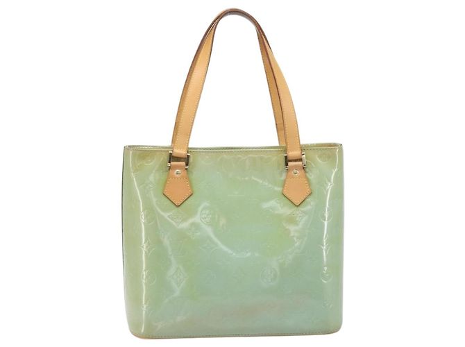 Borsa a mano LOUIS VUITTON Monogram Vernis Houston Baby Blue M91005 LV Auth ep15974 Blu chiaro - vista 2