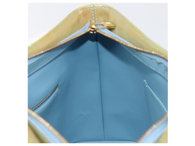 Borsa a mano LOUIS VUITTON Monogram Vernis Houston Baby Blue M91005 LV Auth ep15974 Blu chiaro - vista 21