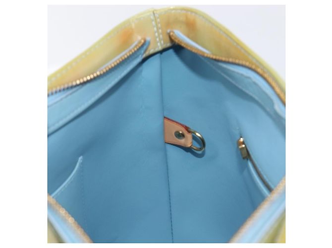 Borsa a mano LOUIS VUITTON Monogram Vernis Houston Baby Blue M91005 LV Auth ep15974 Blu chiaro - vista 22