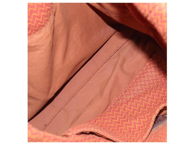 Hermès HERMES Sac Depansage Shoulder Bag Jacquard Orange Auth 203706A Naranja - vista 10