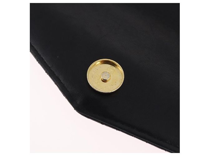 Bolsa de Ombro com Corrente Bally em Couro Preto e Dourado Auth BA16168 - vista 17