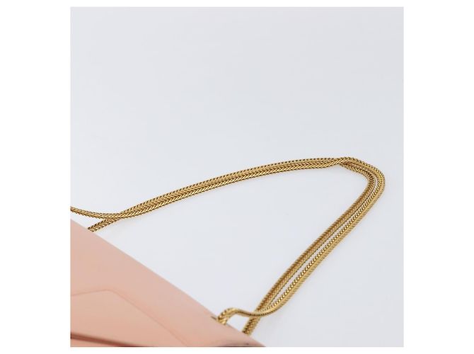 Autre Marque Bolso de hombro con cadena SAINT LAURENT de piel Pink Gold 314515 Auth bs37326A Rosa Dorado - vista 14