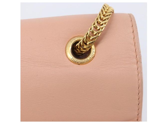 Autre Marque Bolso de hombro con cadena SAINT LAURENT de piel Pink Gold 314515 Auth bs37326A Rosa Dorado - vista 19