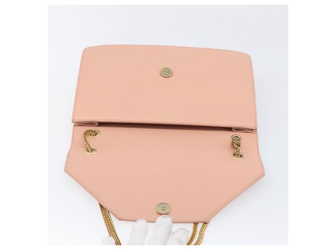 Autre Marque Bolso de hombro con cadena SAINT LAURENT de piel Pink Gold 314515 Auth bs37326A Rosa Dorado - vista 20