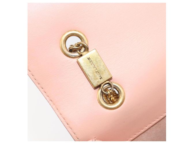 Autre Marque Bolso de hombro con cadena SAINT LAURENT de piel Pink Gold 314515 Auth bs37326A Rosa Dorado - vista 21
