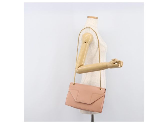 Autre Marque Bolso de hombro con cadena SAINT LAURENT de piel Pink Gold 314515 Auth bs37326A Rosa Dorado - vista 26