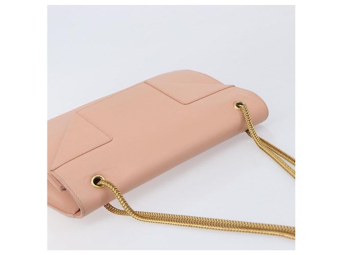 Autre Marque Bolso de hombro con cadena SAINT LAURENT de piel Pink Gold 314515 Auth bs37326A Rosa Dorado - vista 6