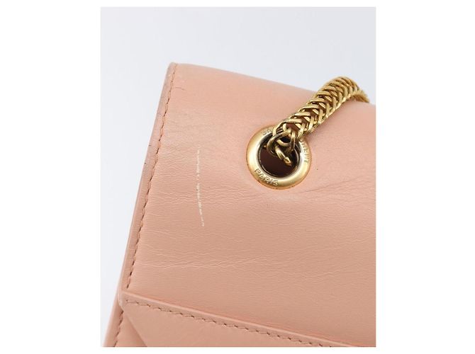 Autre Marque Bolso de hombro con cadena SAINT LAURENT de piel Pink Gold 314515 Auth bs37326A Rosa Dorado - vista 9