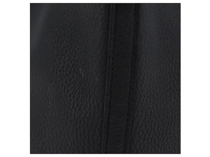 Hermès Borsa HERMES Picotan Lock MM in pelle Taurillon Clemence Black Gold Auth 203244SM Nero D'oro - vista 4