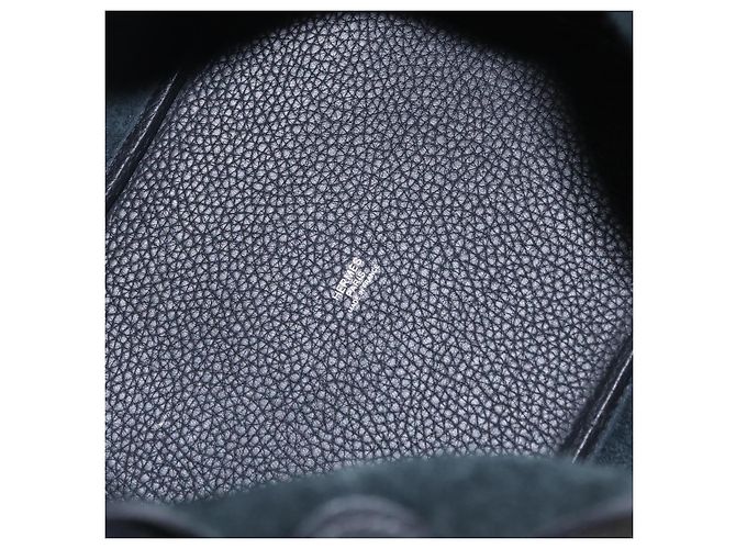 Hermès Borsa HERMES Picotan Lock MM in pelle Taurillon Clemence Black Gold Auth 203244SM Nero D'oro - vista 8